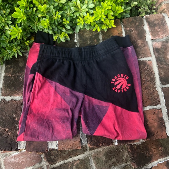 NBA Toronto Raptors red & black sweat pants  size Small - Picture 2 of 8